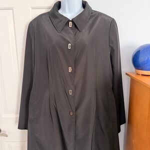 Anne Klein Black Raincoat